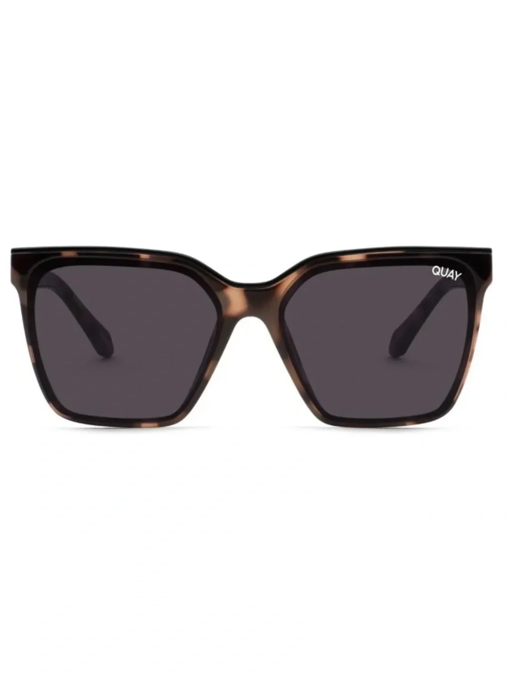 Quay Australia Tortoise Square Sunglasses with Gray Lenses